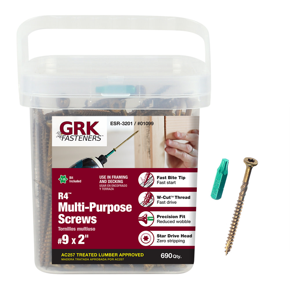 GRK Fasteners R4 Screw Pro-Pak 9 x 2″ - Flockneti
