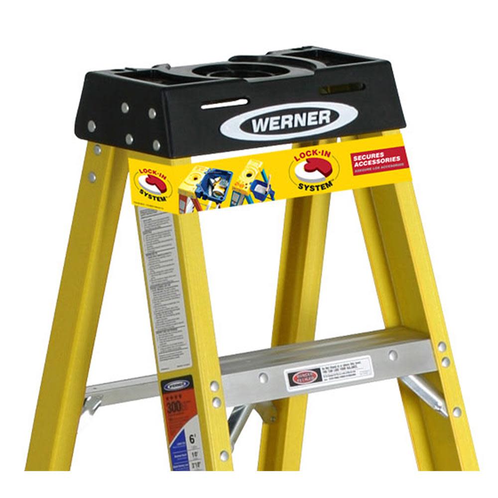 Werner 6 Ft Type IA Fiberglass Step Ladder - Flockneti