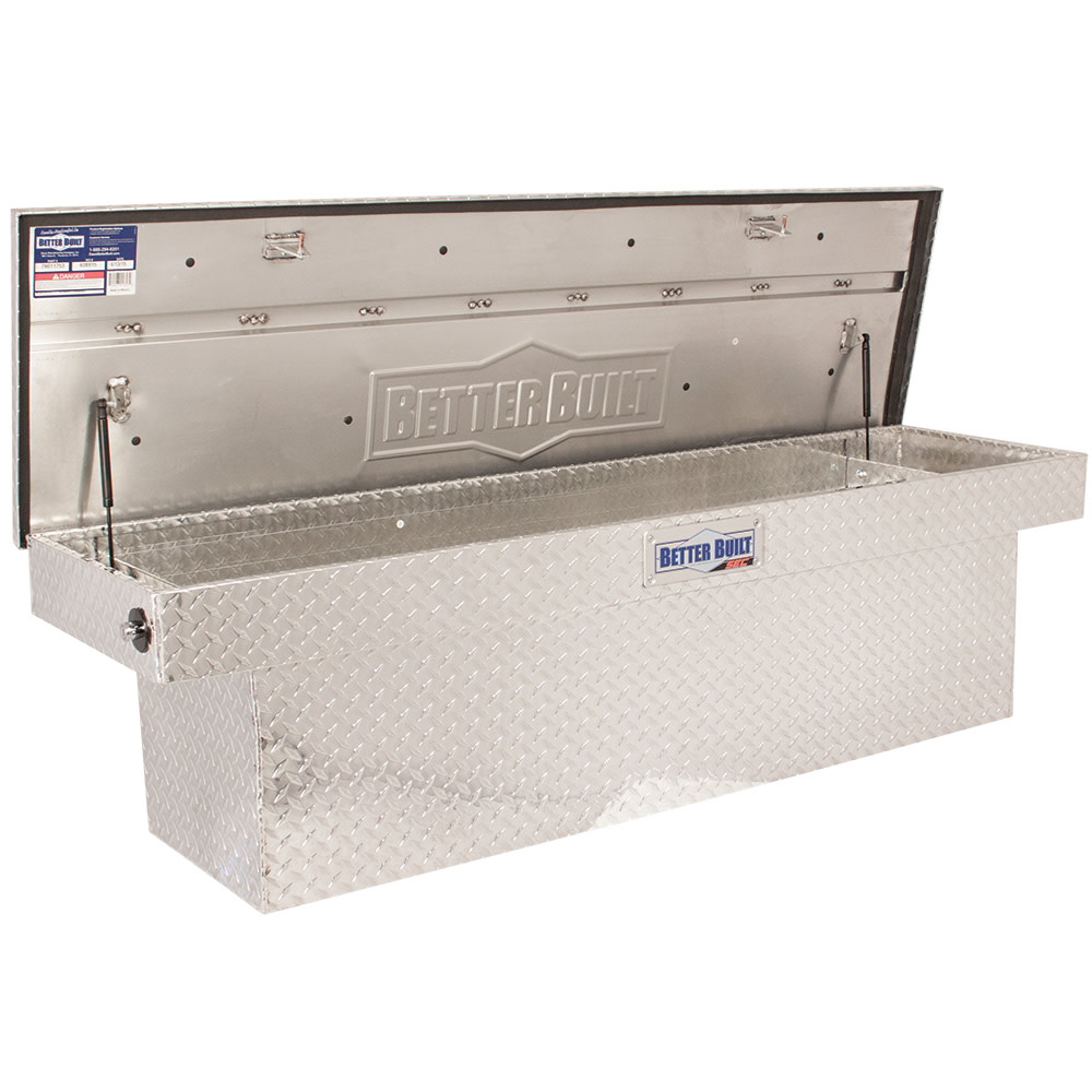 Better Built 71″ Push Button Saddle Truck Tool Box DEEP BRITE ALUMINUM - Flockneti