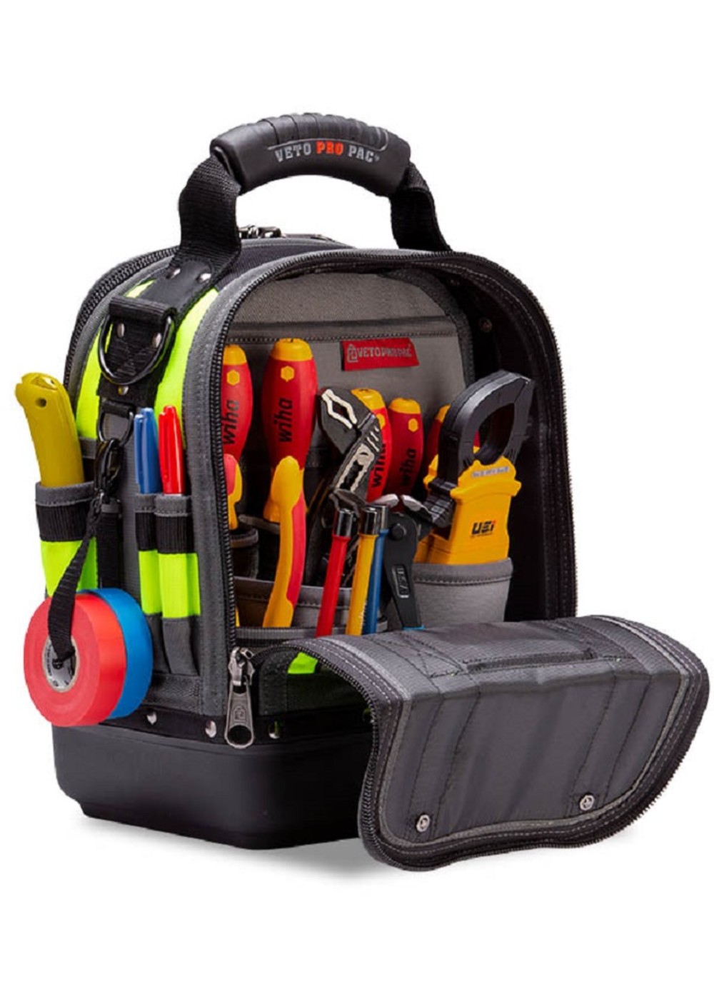 Veto Pro Pac Tech Tool Bag Compact/Tall Hi Viz Yellow - Flockneti