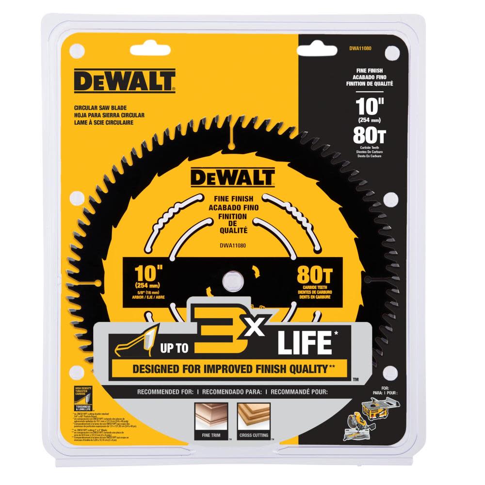 DEWALT Circular Saw Blade 10″ 80T - Flockneti