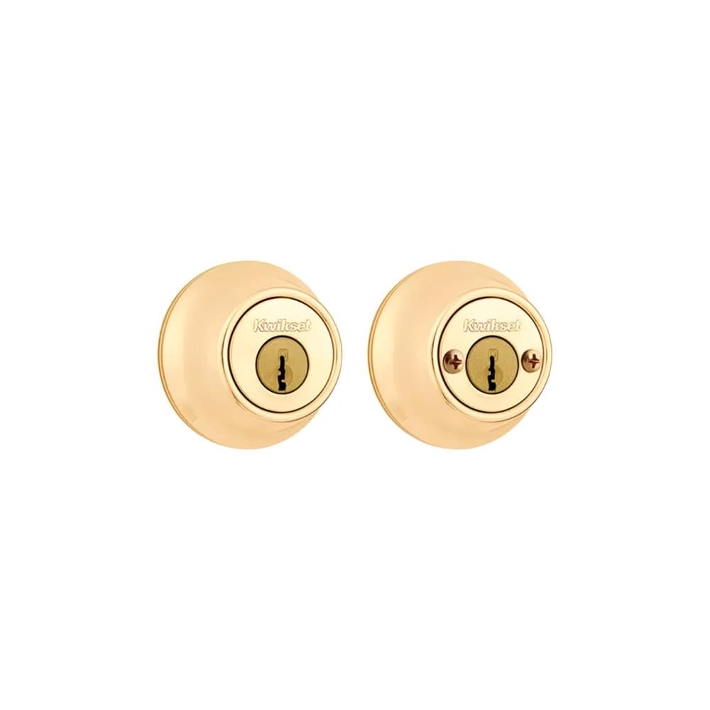 Kwikset Polished Brass Double Cylinder Door Deadbolt - Flockneti