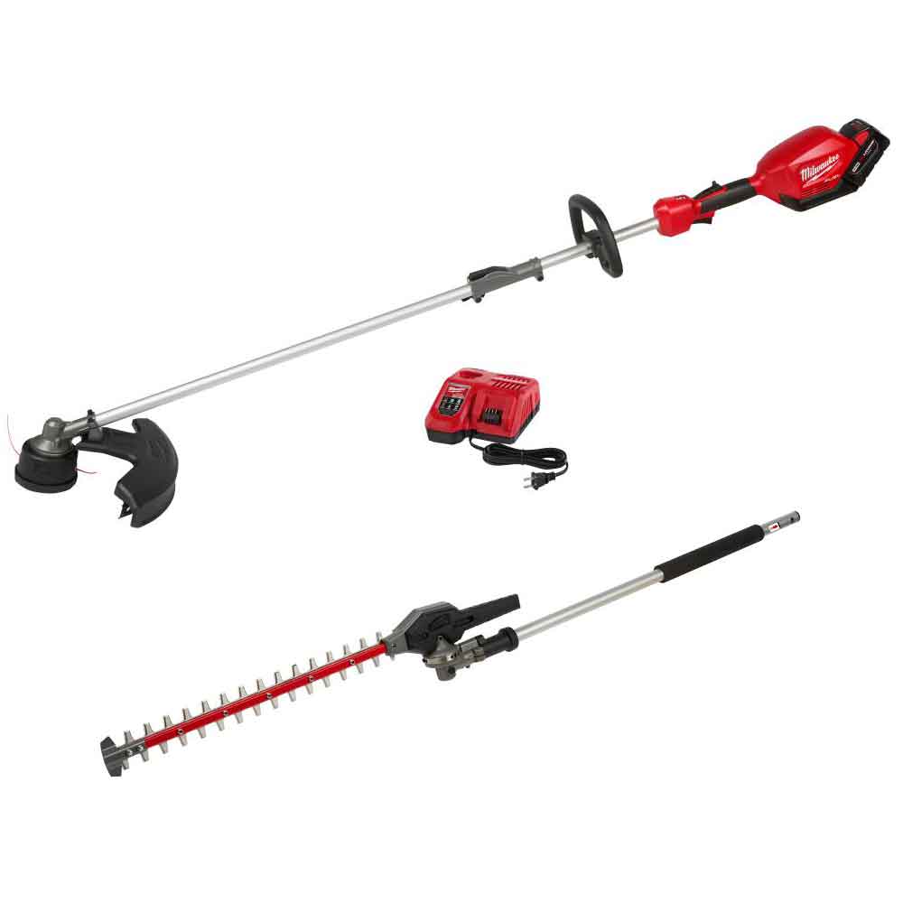 Milwaukee M18 FUEL String Trimmer with QUIK-LOK Hedge Trimmer Attachment - Flockneti