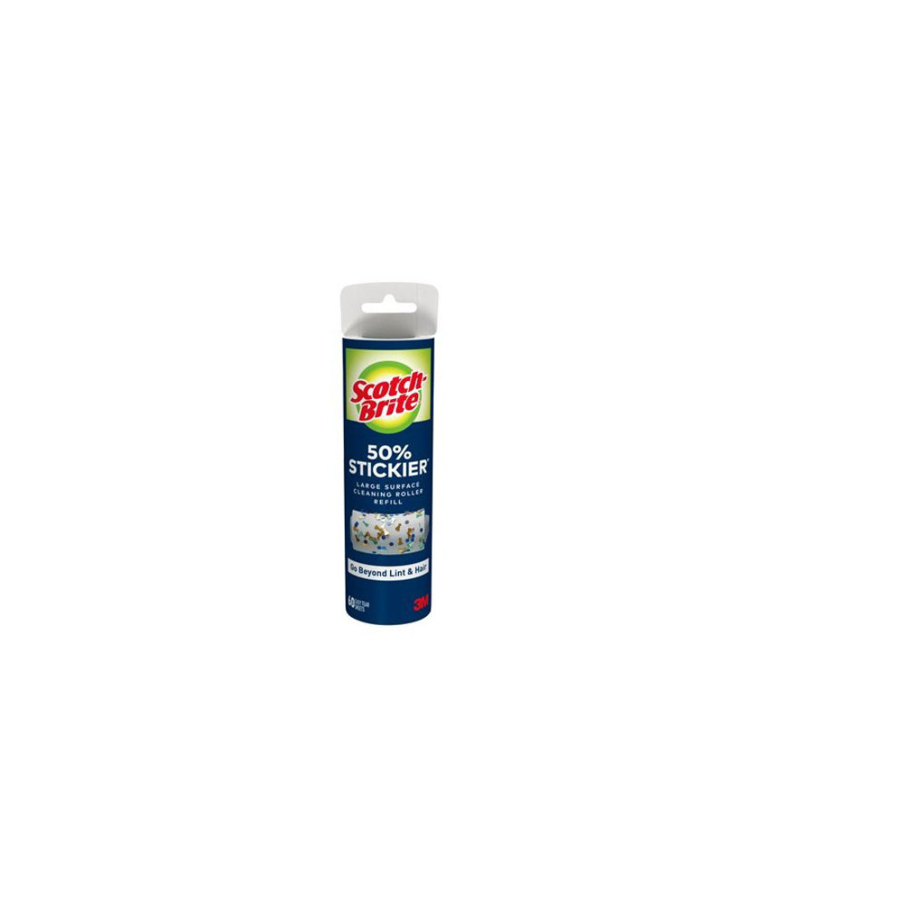 3M Scotch Brite 50% Stickier Large Surface Lint Roller Refill - Flockneti