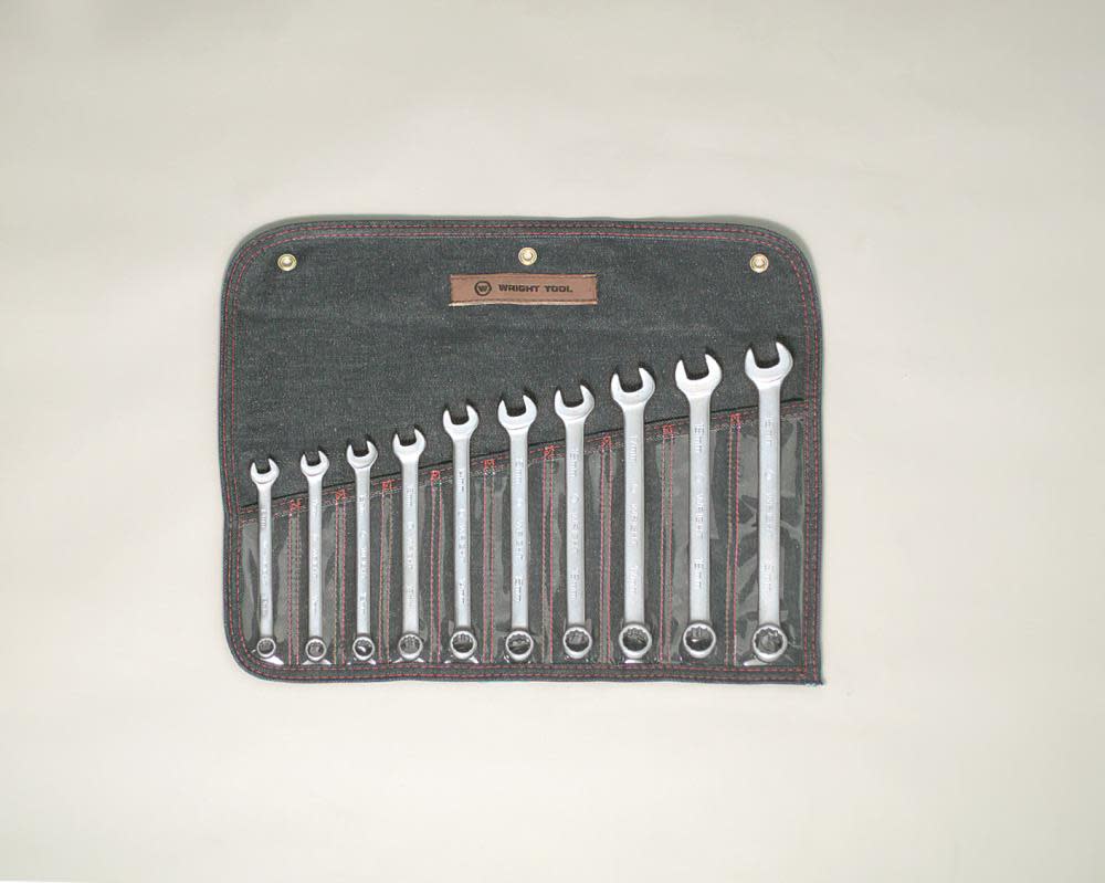 Wright Tool 10 pc. Metric Combination Wrench Set 10 mm to 19 mm - Flockneti