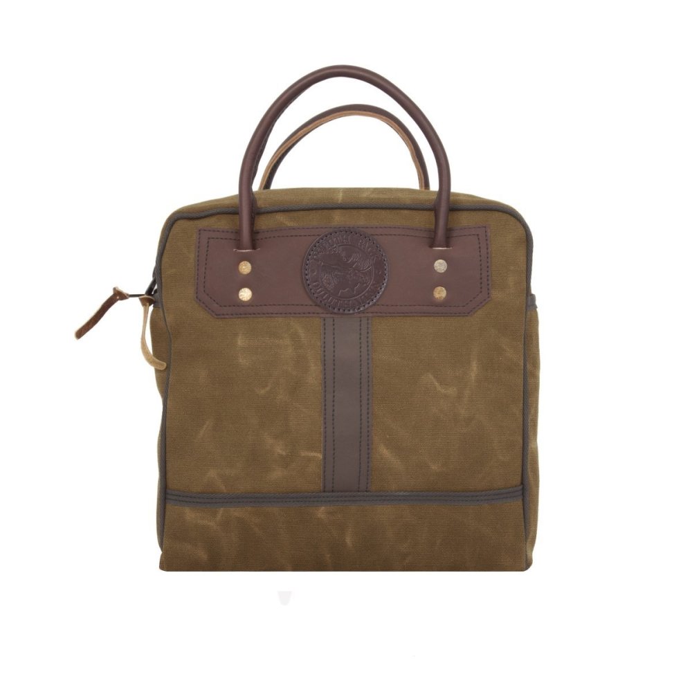Duluth Pack 17 Liters Capacity Waxed Khaki Zip Top Tote - Flockneti