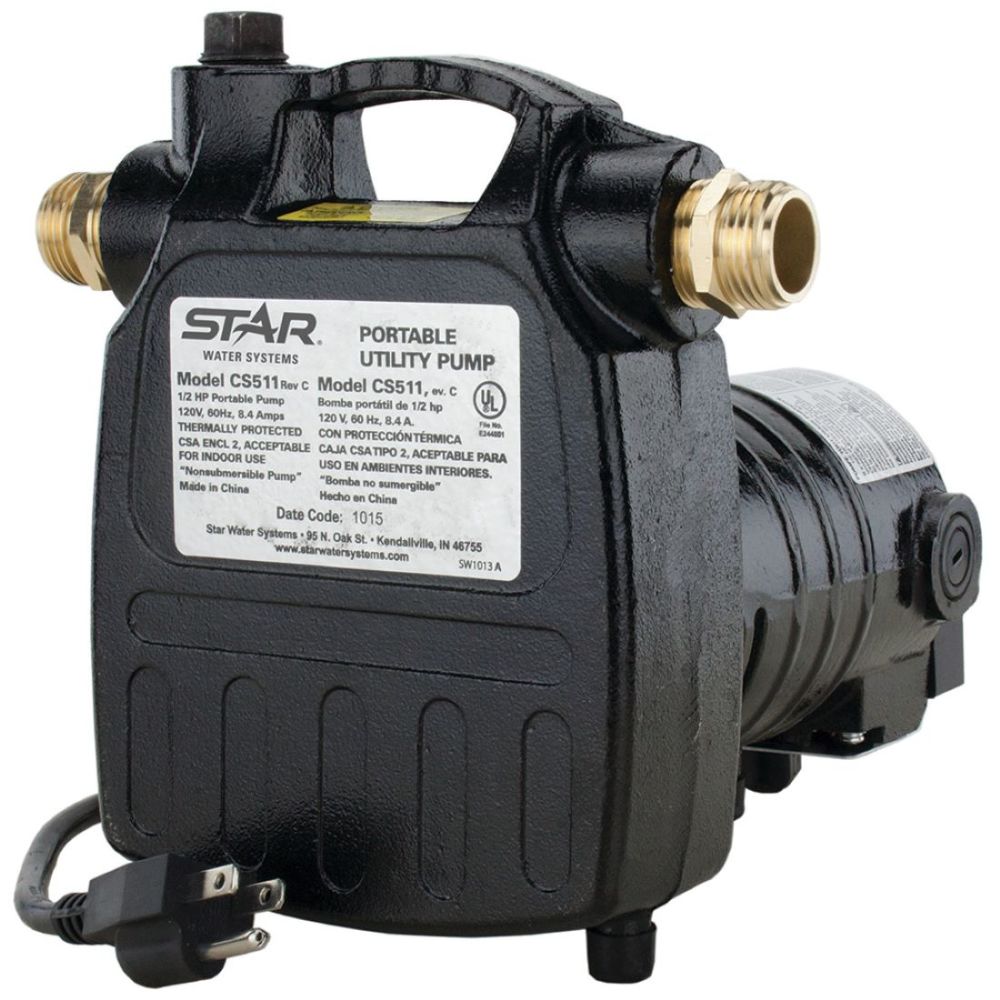 Star Water Systems 1/2 HP Cast Iron Transfer Pump - Flockneti
