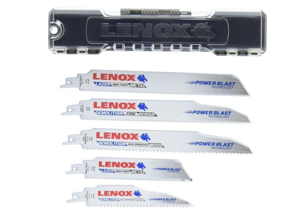 Lenox Demolition Reciprocating Saw Blade 5pc Set with Bonus Storage Case - Flockneti