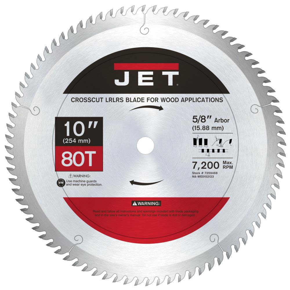 JET 1080 Crosscut Circular Saw Blade - Flockneti