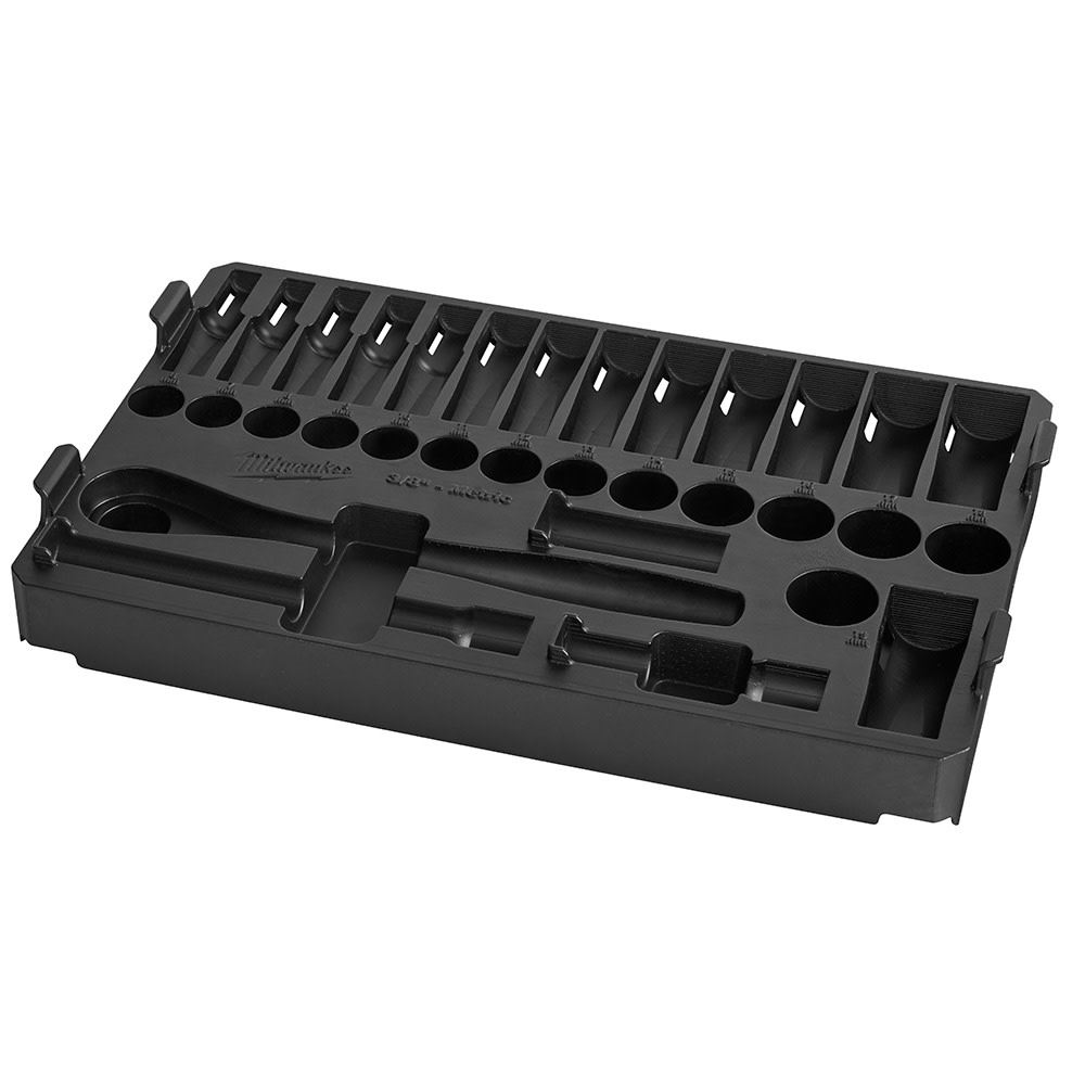 Milwaukee 3/8 32pc Ratchet and Socket Set in PACKOUT – Metric Tray - Flockneti