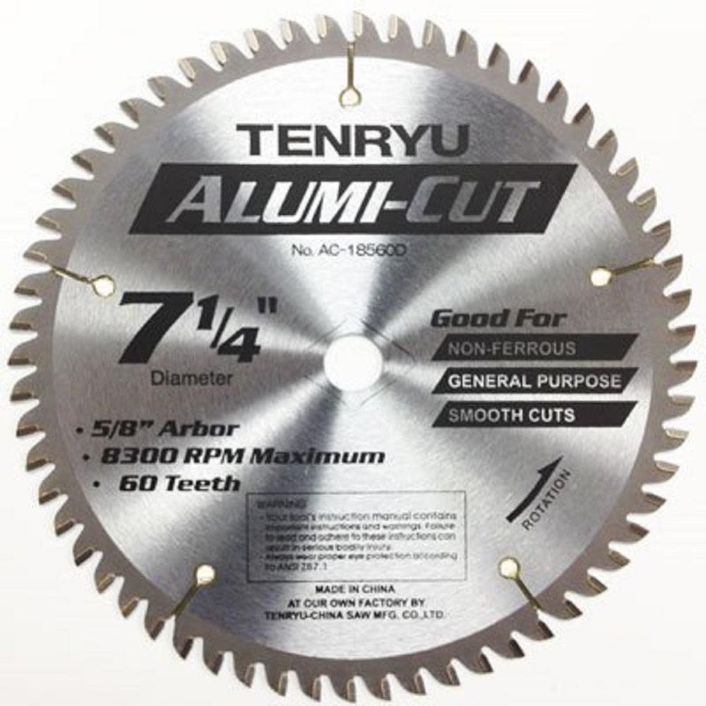 Tenryu 7-1/4In Alumi-Cut Saw Blade - Flockneti