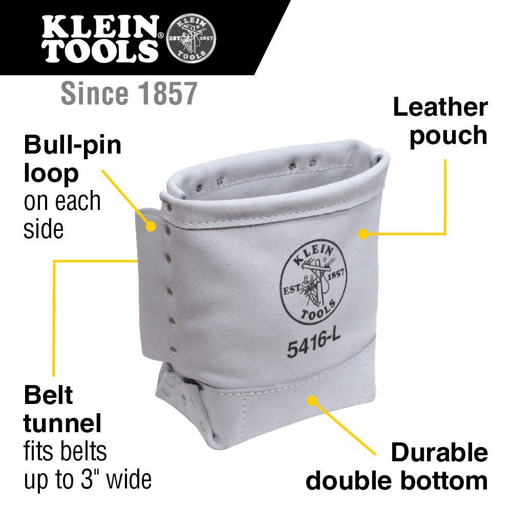 Klein Tools Bull Pin/Bolt Bag with Loop Leather - Flockneti