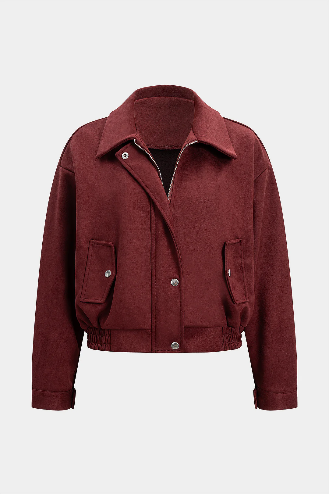 Suede Zipper Pocket Jacket - Flockneti