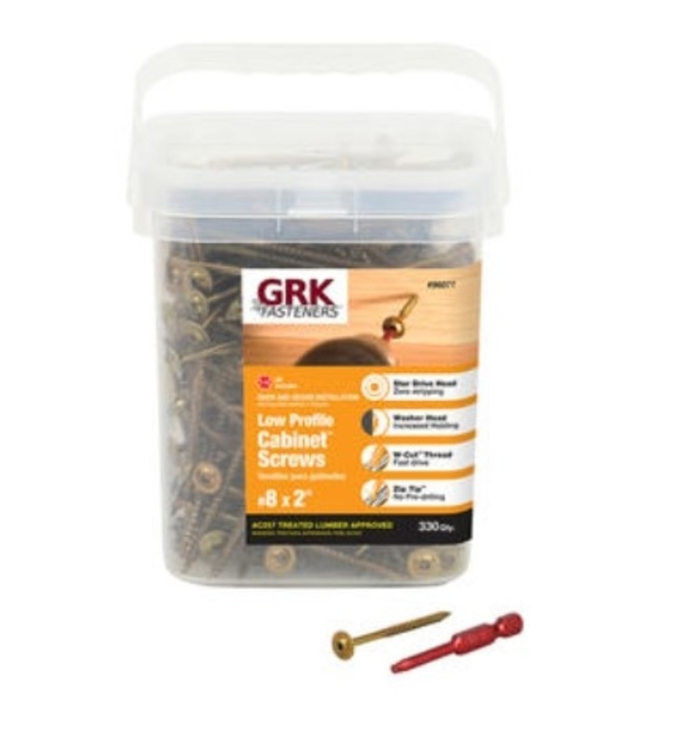 GRK Fasteners Cabinet Screws Low Profile #8 x 2″ 330qty - Flockneti