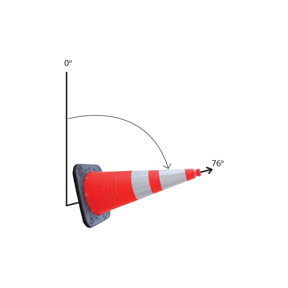 Vizcon Orange 28″ Enviro-Cone with Collars & 7 lbs Rubber Base - Flockneti