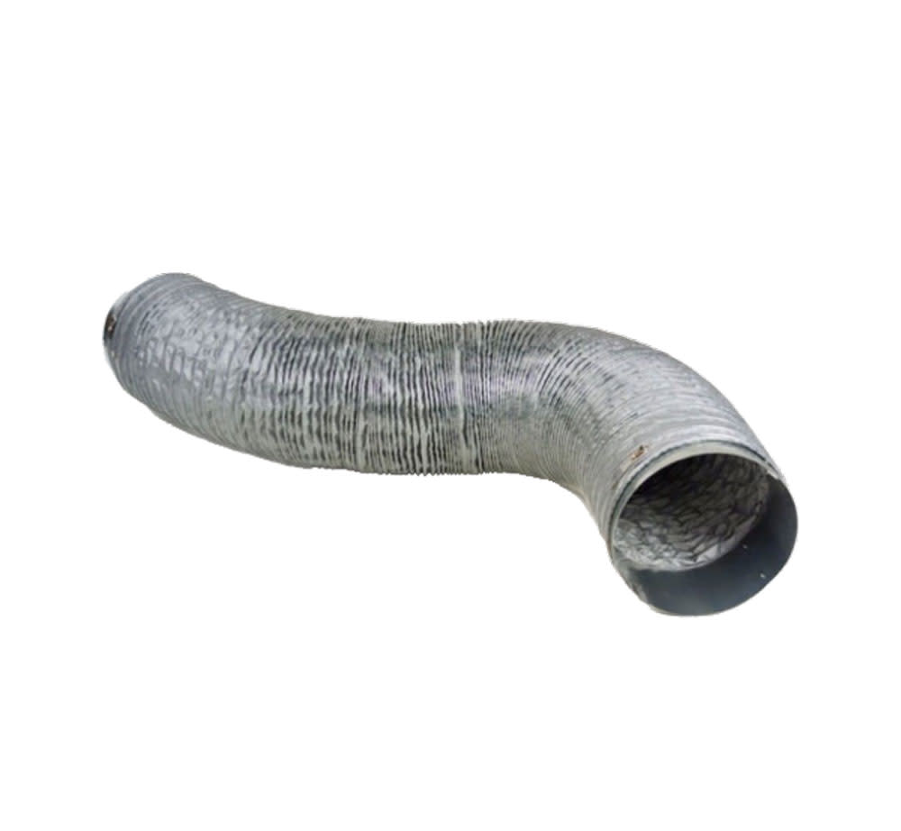 LB White 18 In. x 12 Ft. Gray Duct Kit with Duct Adapter & Clamp - Flockneti