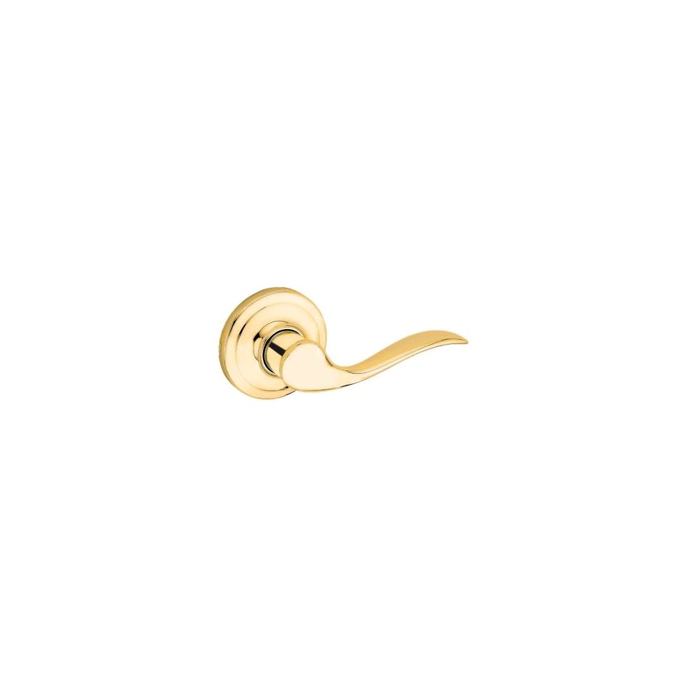 Kwikset Tustin Dummy Door Lever Polished Brass Right Pull Only - Flockneti