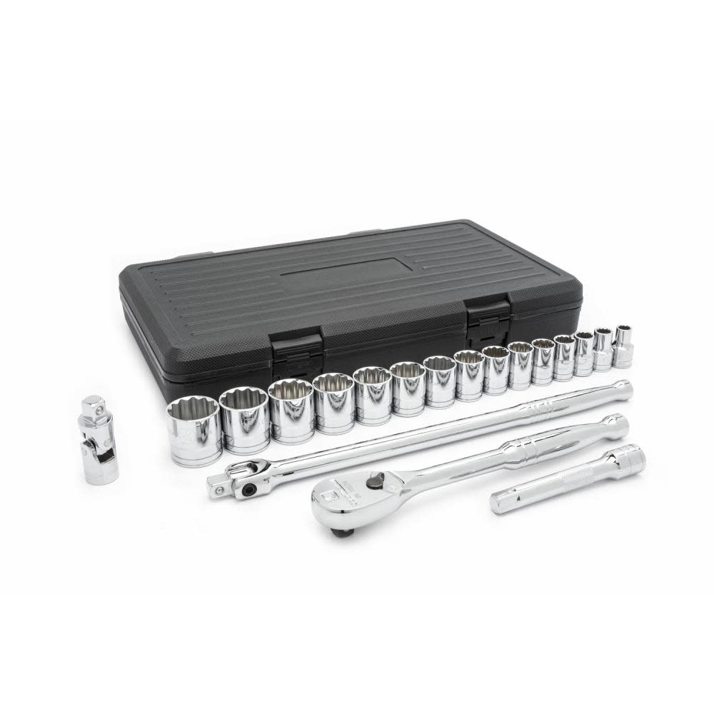 GEARWRENCH 19 pc 1/2 In Drive 12 Point Socket Set - Flockneti