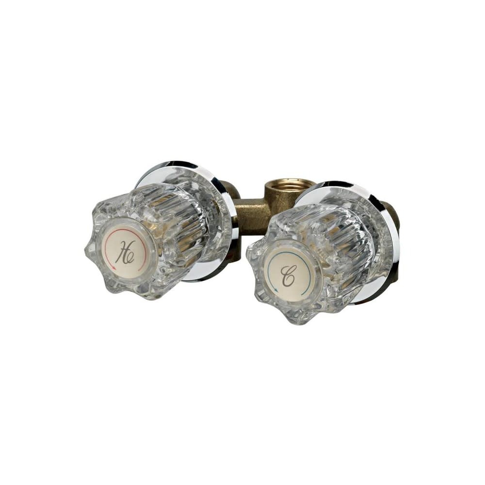 Homewerks Shower Stall Faucet Polished Chrome 2 Handle - Flockneti