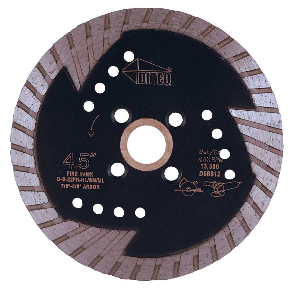Diteq B-22 Firehawk III 5″ Masonry Blades - Flockneti