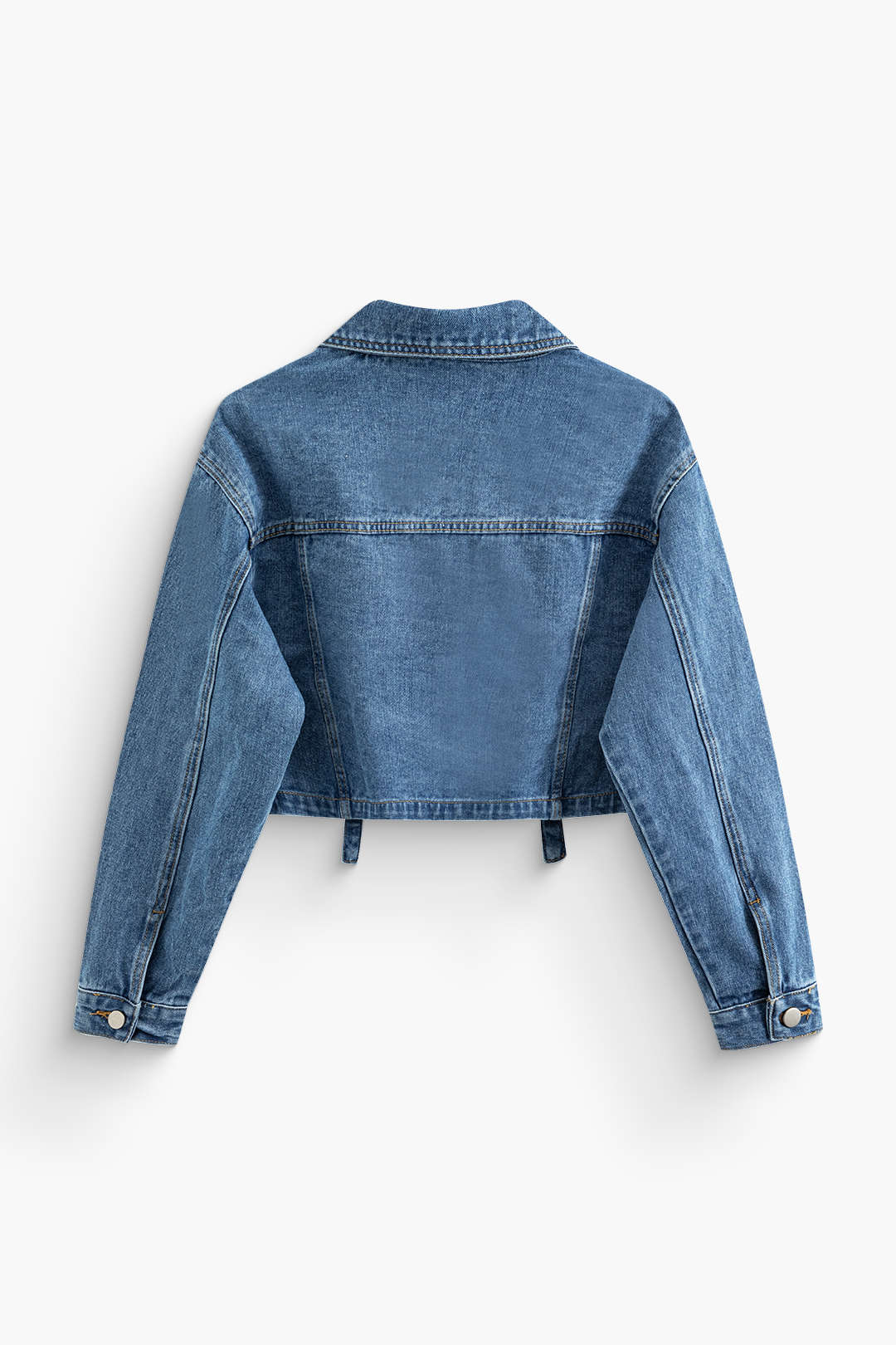 Denim Pocket Cropped Outerwear - Flockneti