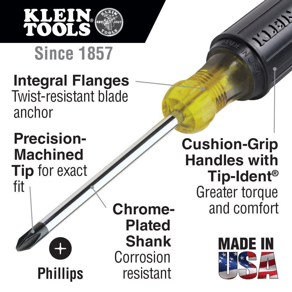 Klein Tools Mini Cushion-Grip Screwdrivers 4 Pc - Flockneti