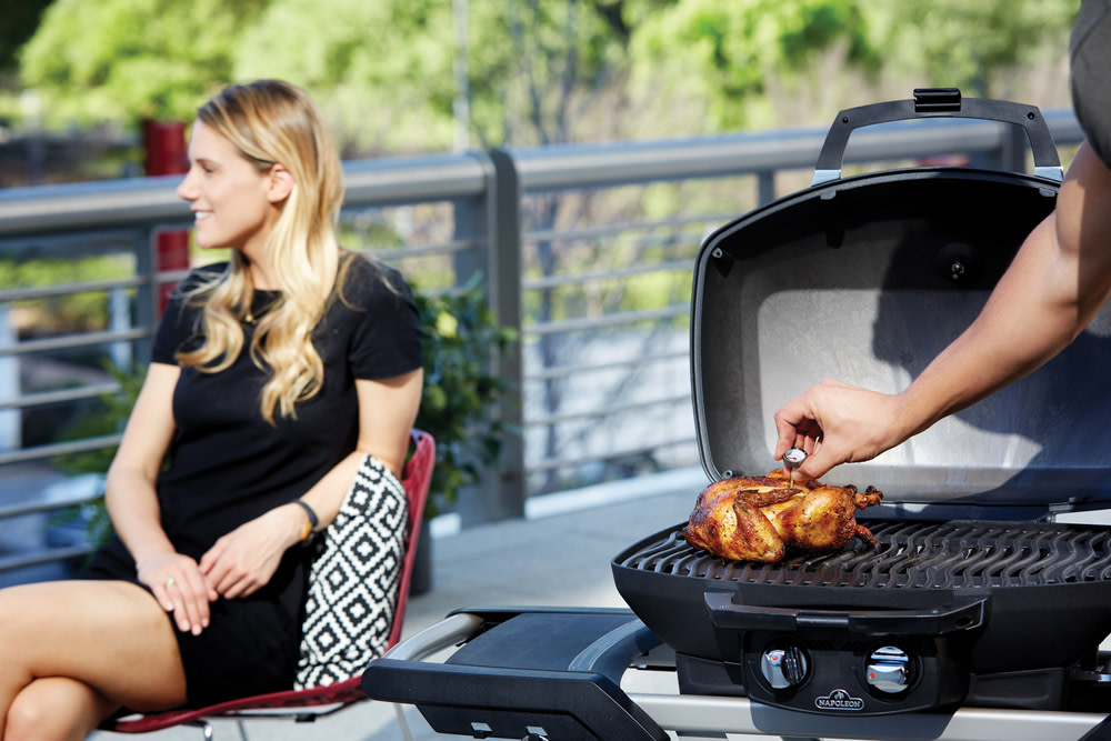 Napoleon TravelQ PRO285X Portable Propane Gas Grill with Scissor Cart Black - Flockneti