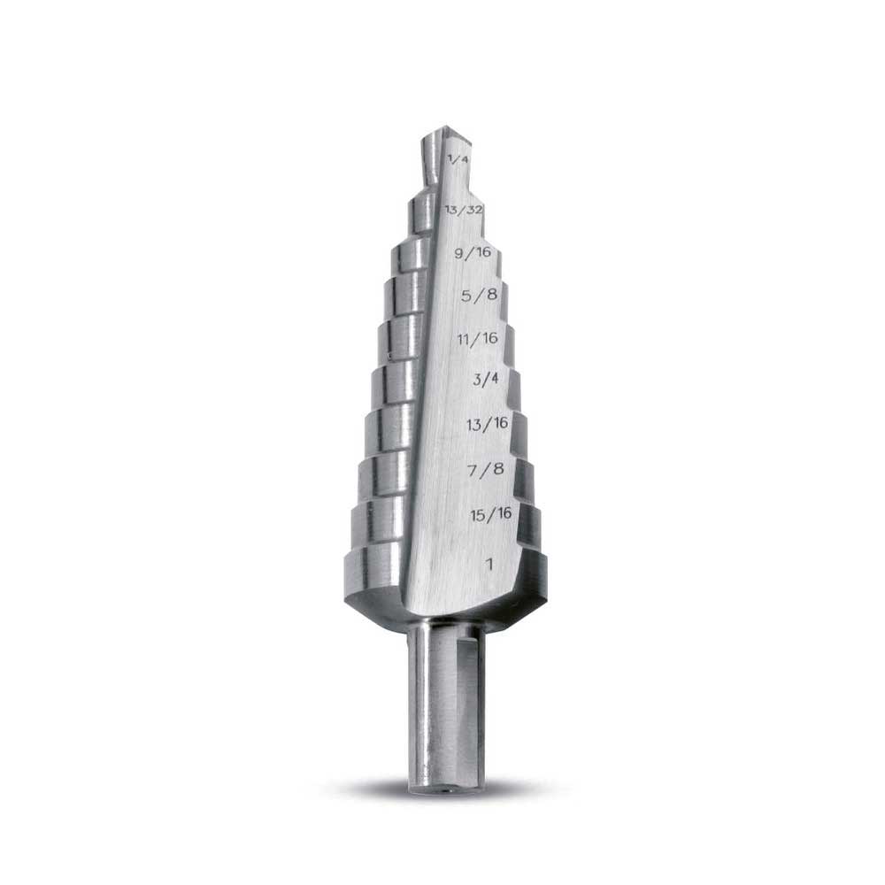 Evolution Power Tools 1/4″- 1″ Straight Flute Premium Step Drill Bit - Flockneti