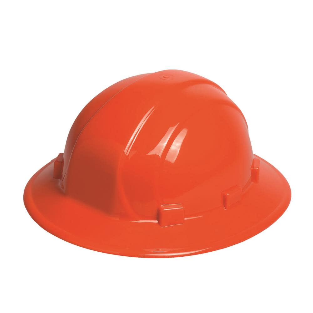 ERB Omega II Slide-Lock Suspension Full Brim Hard Hat – Orange - Flockneti