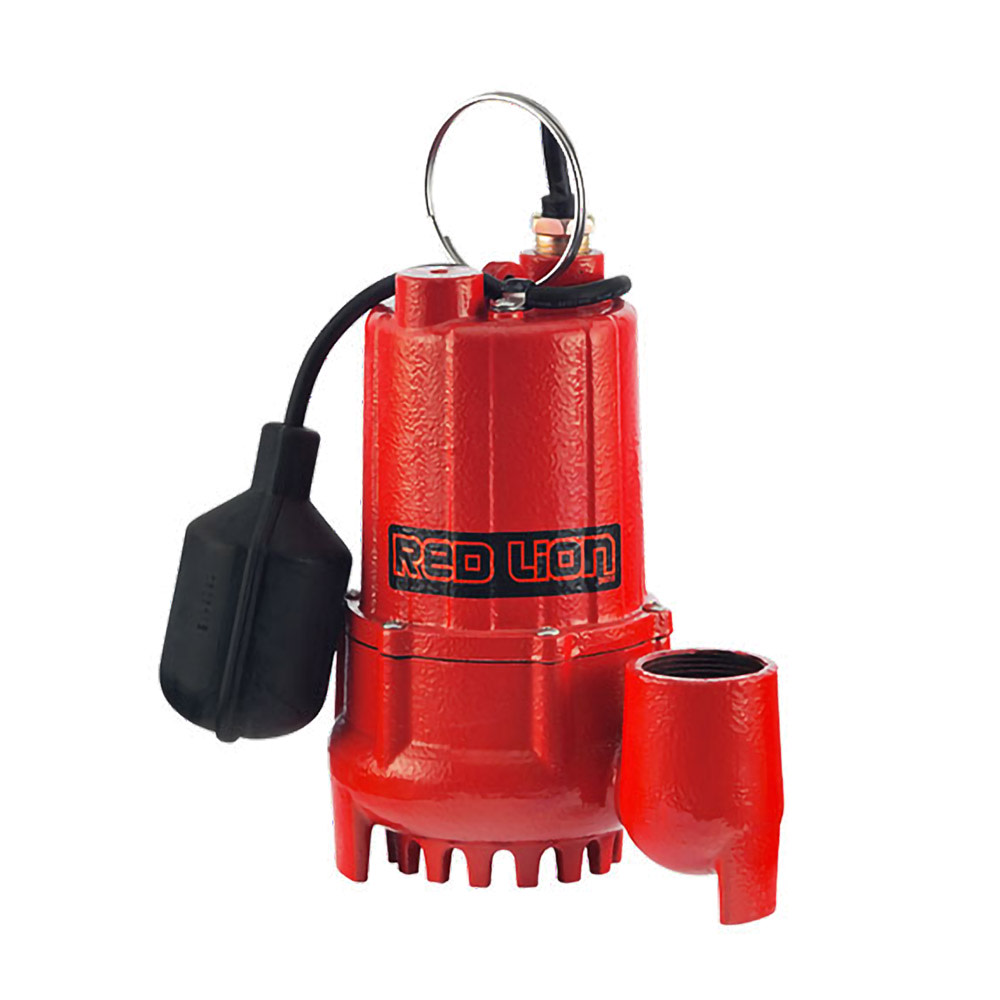 Red Lion 1/3 HP Cast Iron Sump Pump with Tethered Switch - Flockneti