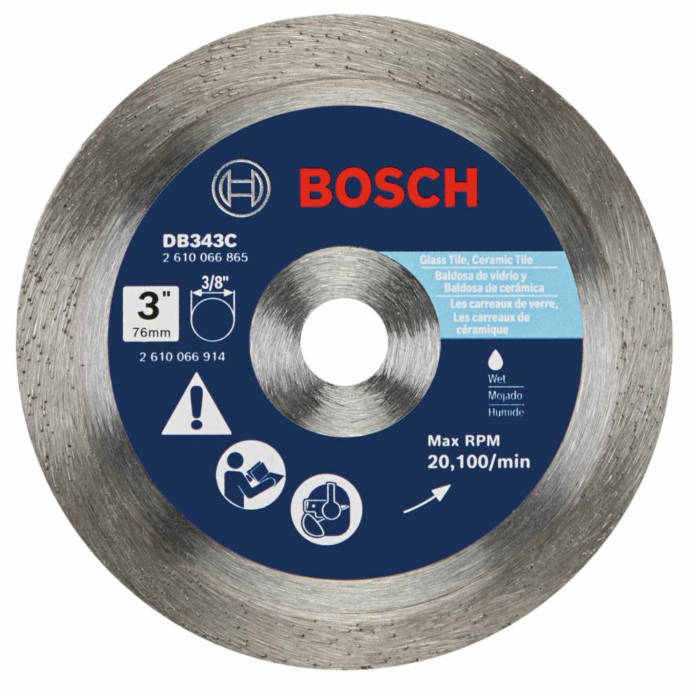 Bosch 3″ Premium Continuous Rim Diamond Blade for Clean Cuts - Flockneti