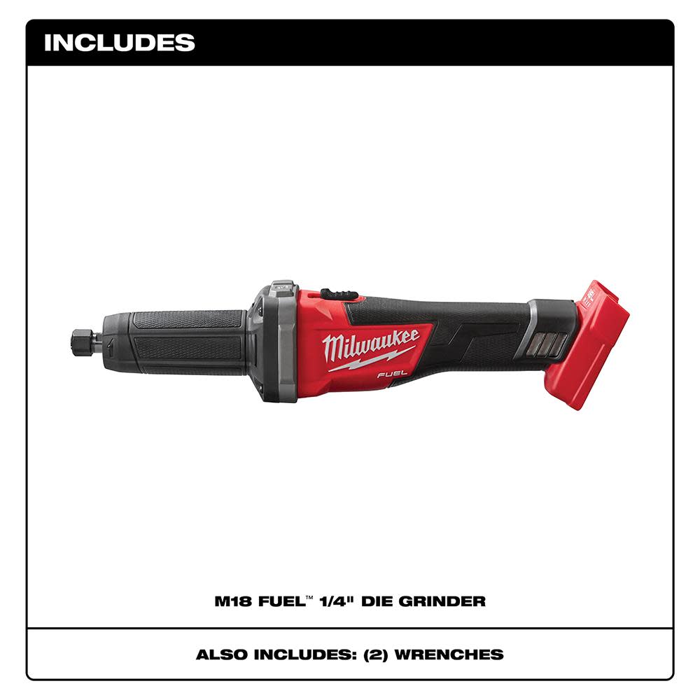 Milwaukee M18 FUEL 1/4 in. Die Grinder (Tool Only) - Flockneti