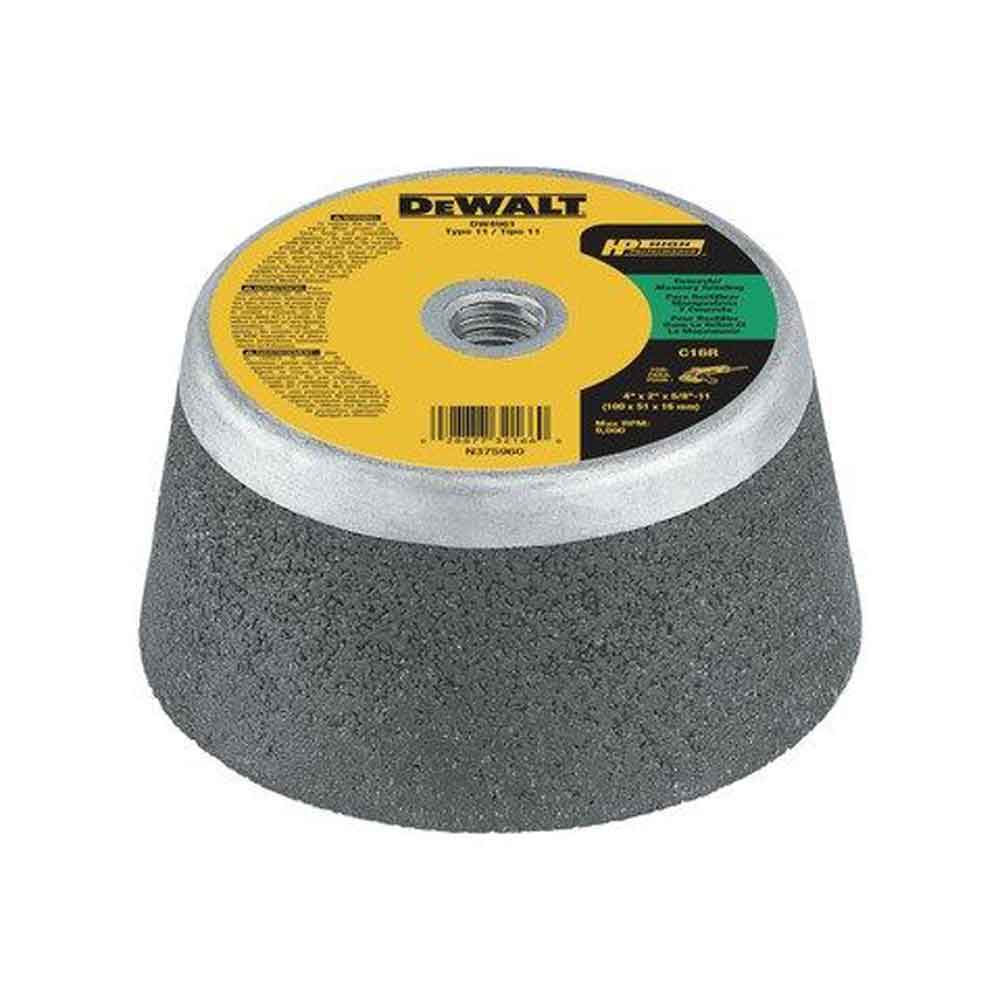 DEWALT 4 In. x 2 In. x 5 In. 5-11 Concrete Cup Wheel - Flockneti
