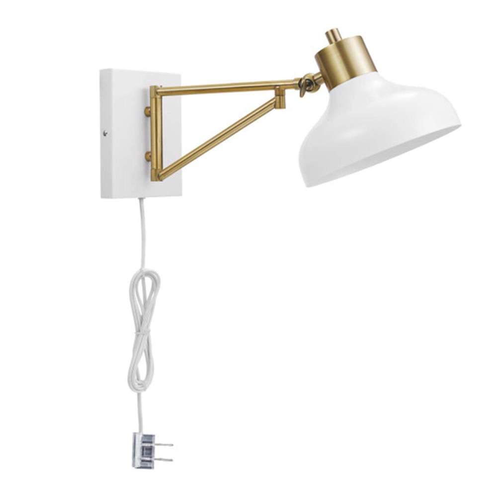 Globe Electric Berkeley Wall Sconce Polished Brass 60W 1 Light - Flockneti
