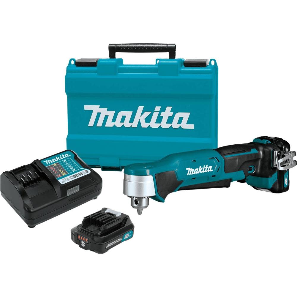 Makita 12V Max CXT Lithium-Ion Cordless 3/8 In. Right Angle Drill Kit (2.0Ah) - Flockneti