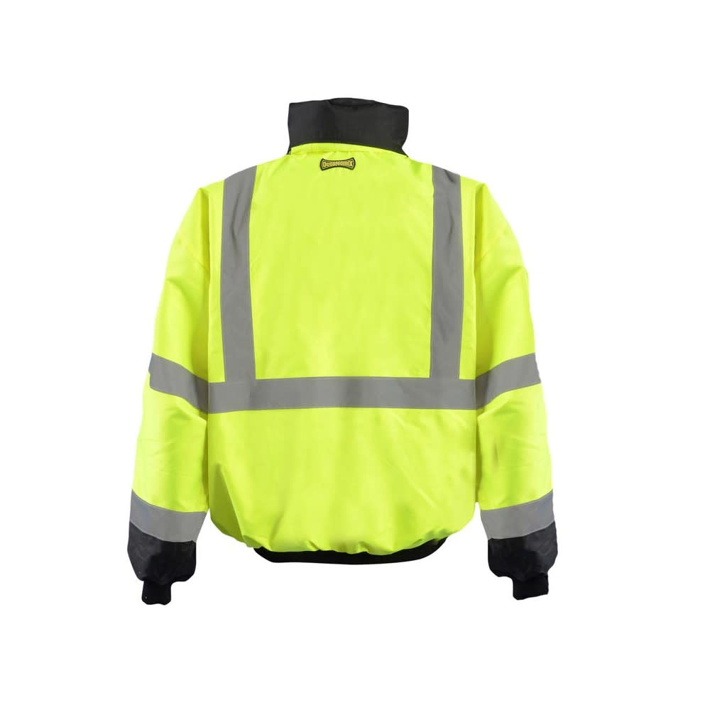 Occunomix Hi-Vis Yellow Value Black Bottom 2-in-1 Bomber Jacket 5X - Flockneti