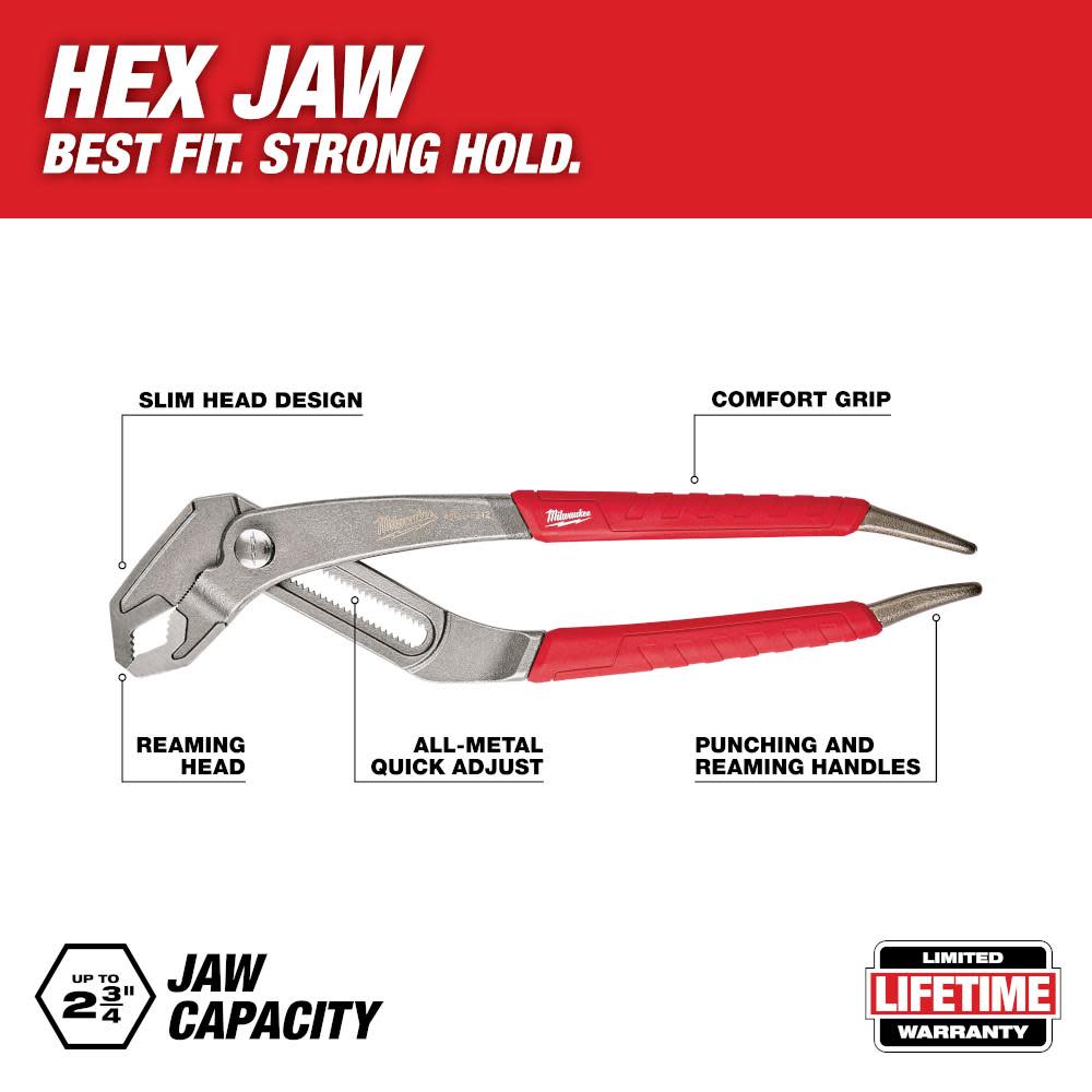 Milwaukee 12 in. Hex-Jaw Pliers - Flockneti