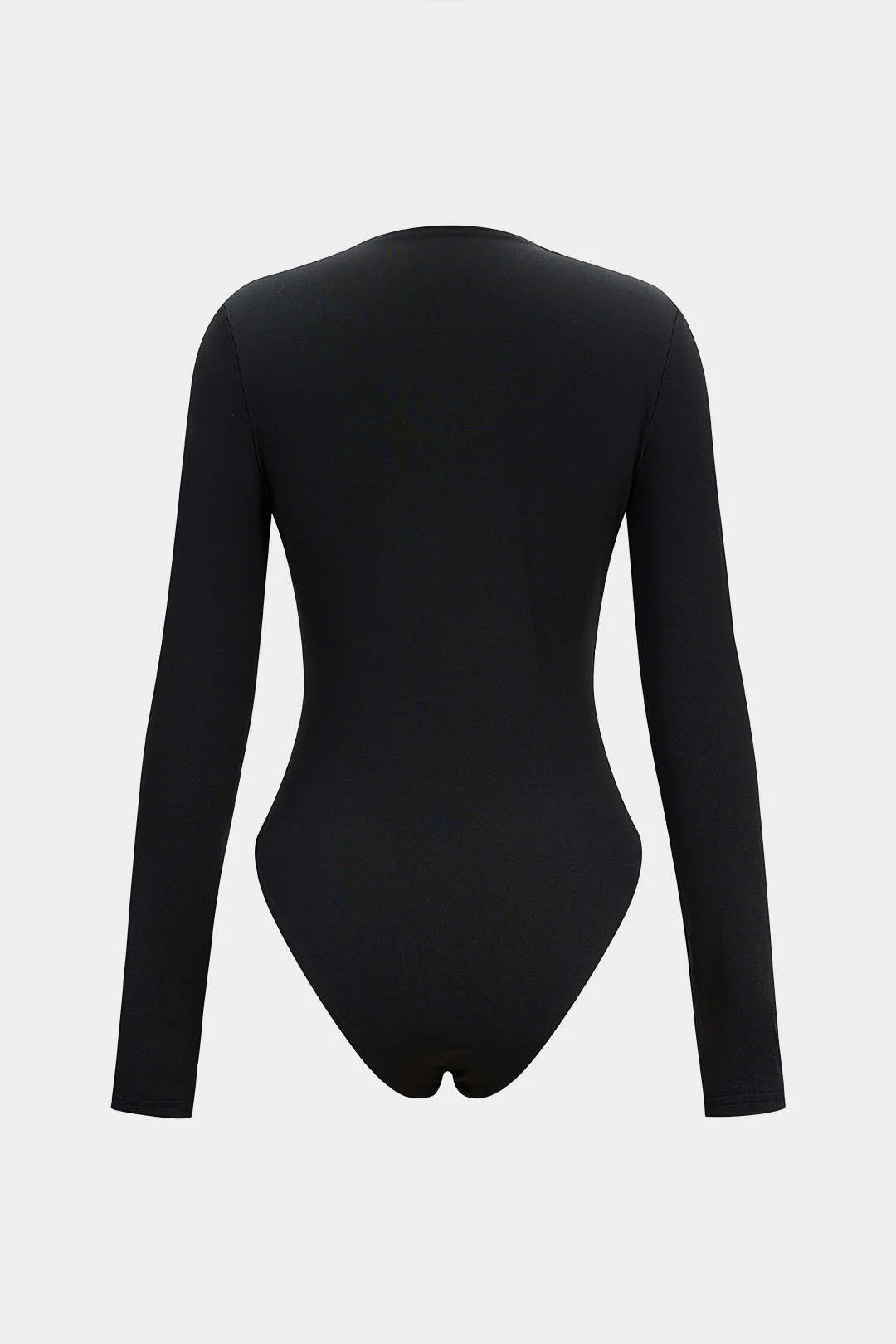 Metallic Cut Out Long Sleeve Bodysuit - Flockneti
