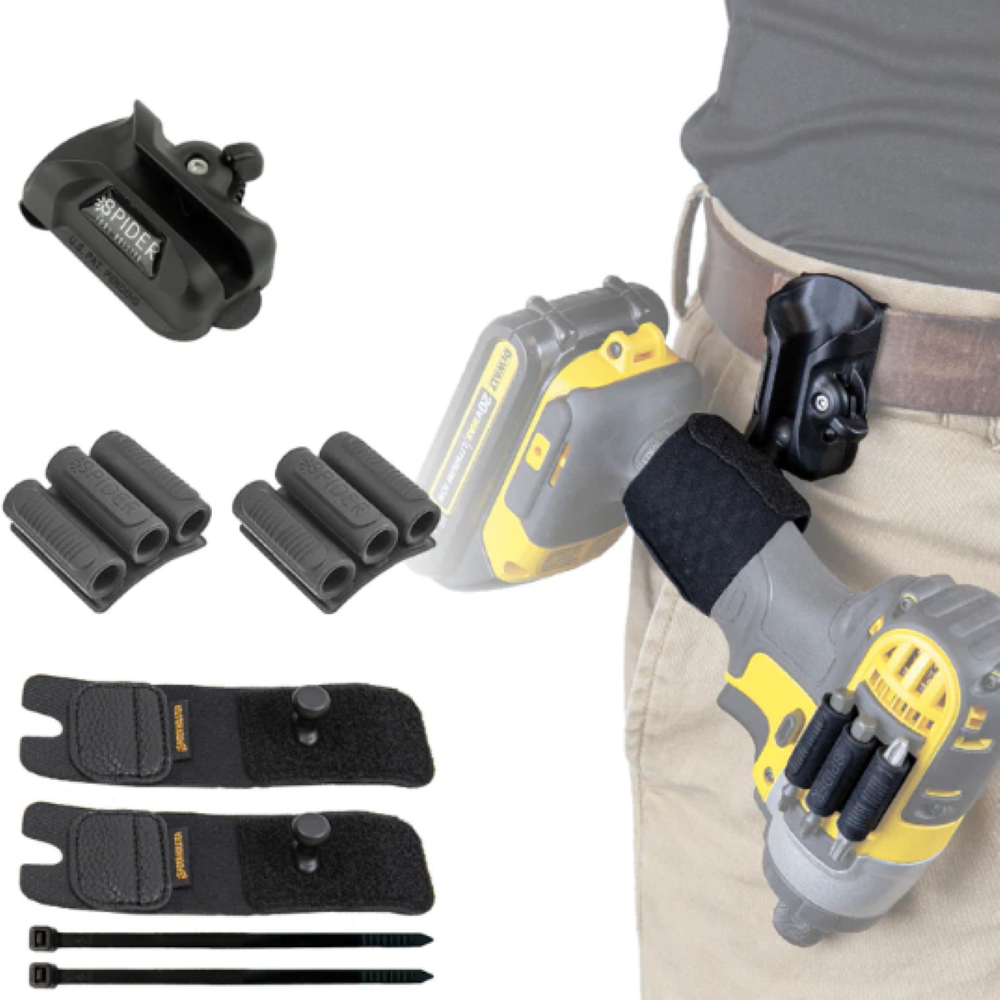 Spider Tool Holster Dual Tool Holster Kit 5pc Kit - Flockneti