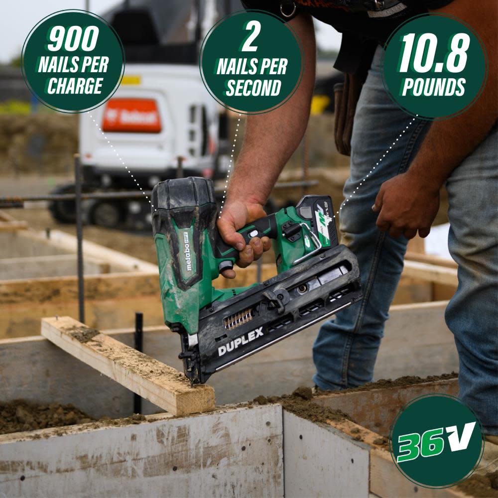 Metabo HPT 36V MultiVolt Forming Nailer 3 1/2″ Cordless Kit - Flockneti