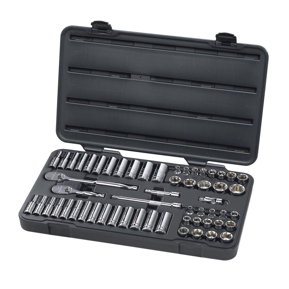 GEARWRENCH Mechanics Tool Set 57 pc. 3/8 In. Drive 6 Point SAE/Metric Standard/Deep - Flockneti