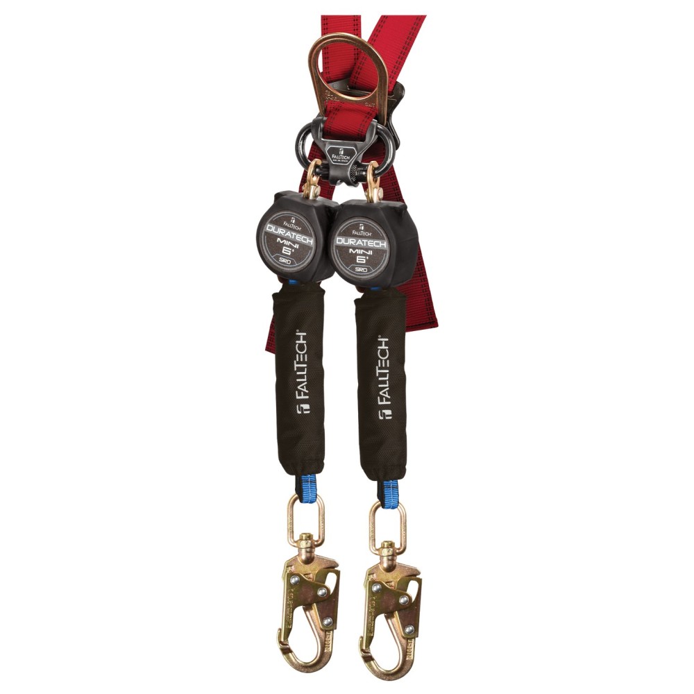 Falltech DuraTech Mini 6′ Twin Leg Personal SRL with Snap Hook - Flockneti