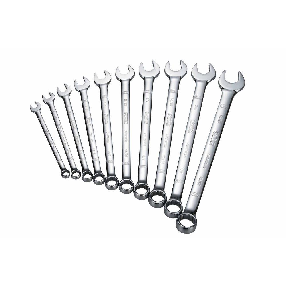 DEWALT 10 piece Combination Wrench Set (SAE) - Flockneti