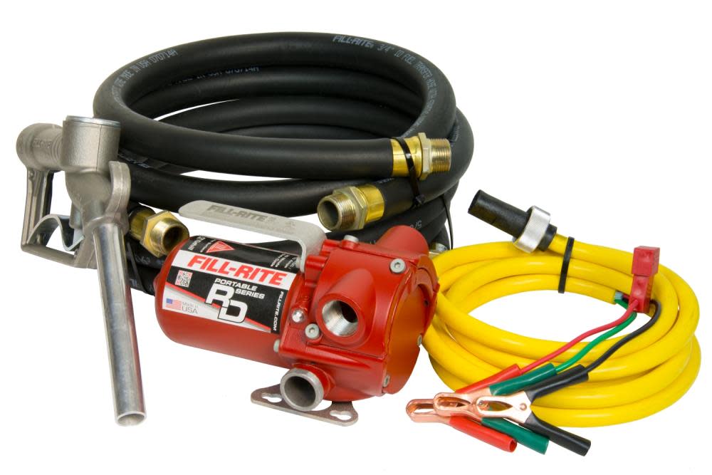 Fill-Rite 12 Volt DC 8 gpm Pump with Hose and Manual Nozzle - Flockneti