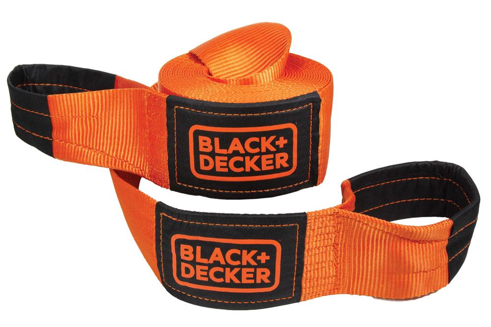 Black and Decker 4″ x 30′ Heavy Duty Recovery Strap 20000 LB Break Strength - Flockneti