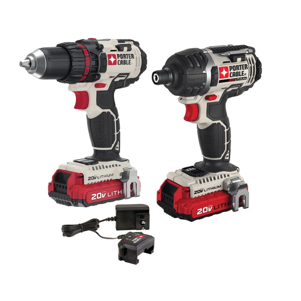 Porter Cable 20 V MAX Lithium 2 Tool Combo Kit - Flockneti