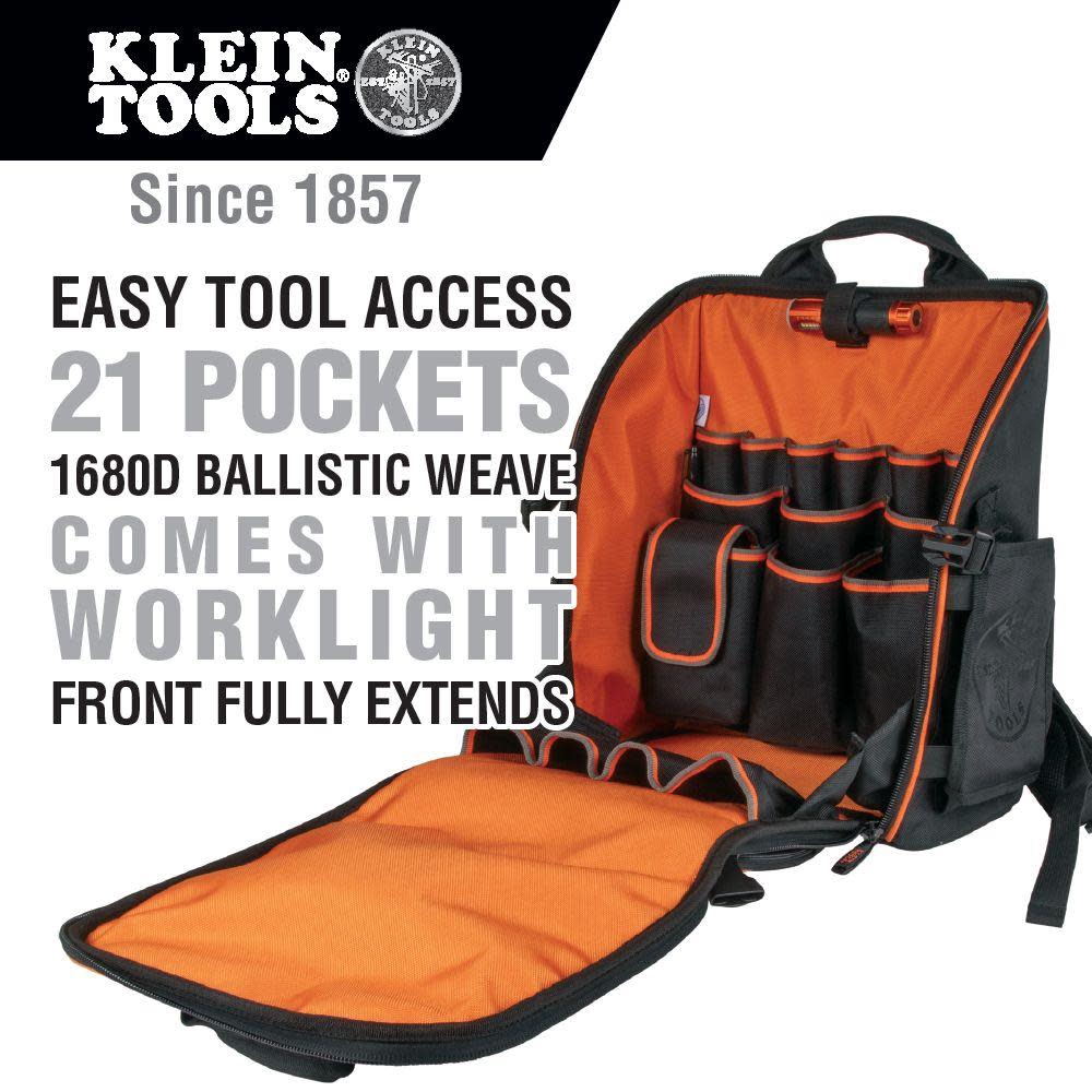 Klein Tools Lighted Tool Station Backpack - Flockneti
