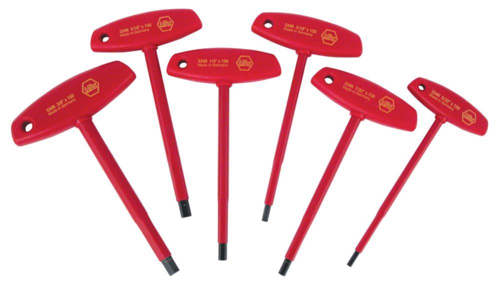 Wiha Insulated T-Handle Hex Inch 6 Pc. Set - Flockneti