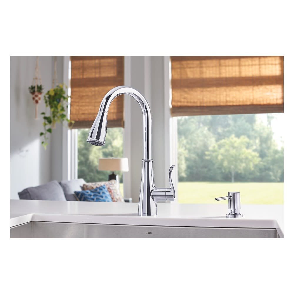 Moen Hadley Kitchen Faucet Chrome 1 Handle Pulldown - Flockneti
