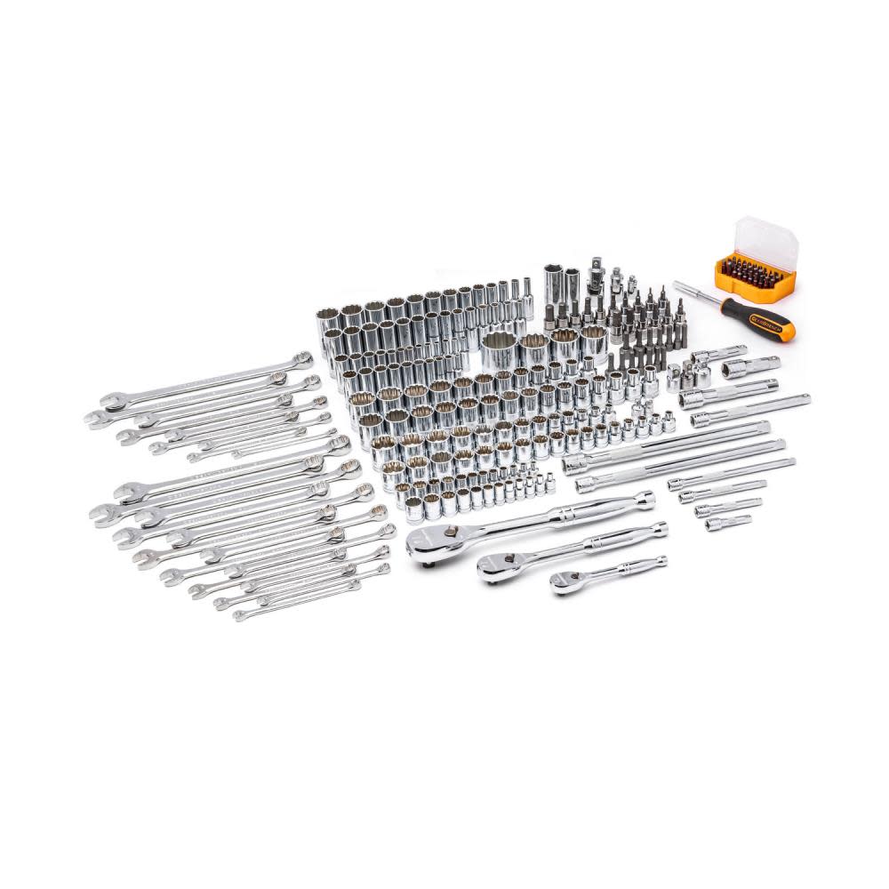 GEARWRENCH 243 Pc. 12 Point Mechanics Tool Set in 3 Drawer Storage Box - Flockneti